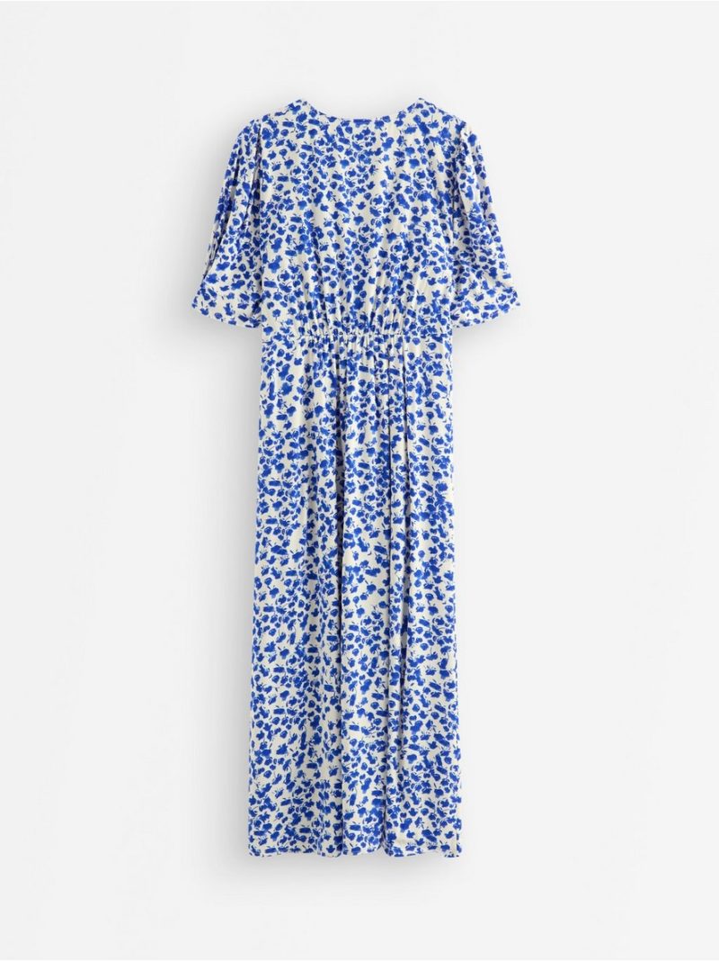 Midi dress with puff sleeves - 3010400-9614