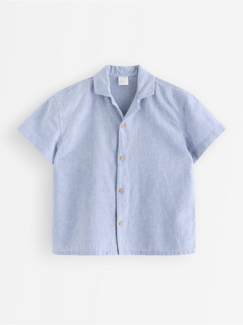 Short-sleeved shirt in linen blend - 3010505-1141