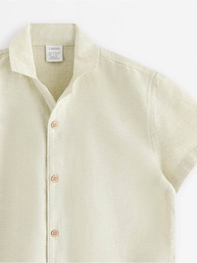 Short-sleeved shirt in linen blend - 3010505-2415