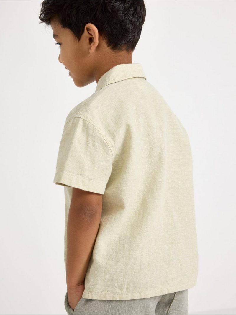 Short-sleeved shirt in linen blend - 3010505-2415