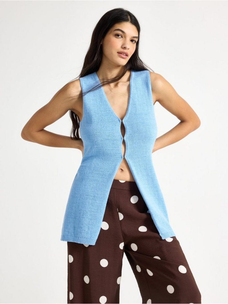 Fine-knit vest - 3010507-7278