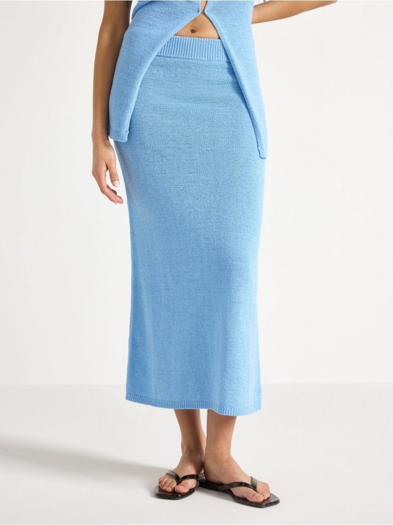 Knitted midi skirt - 3010597-7278