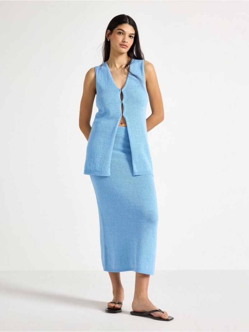 Knitted midi skirt - 3010597-7278