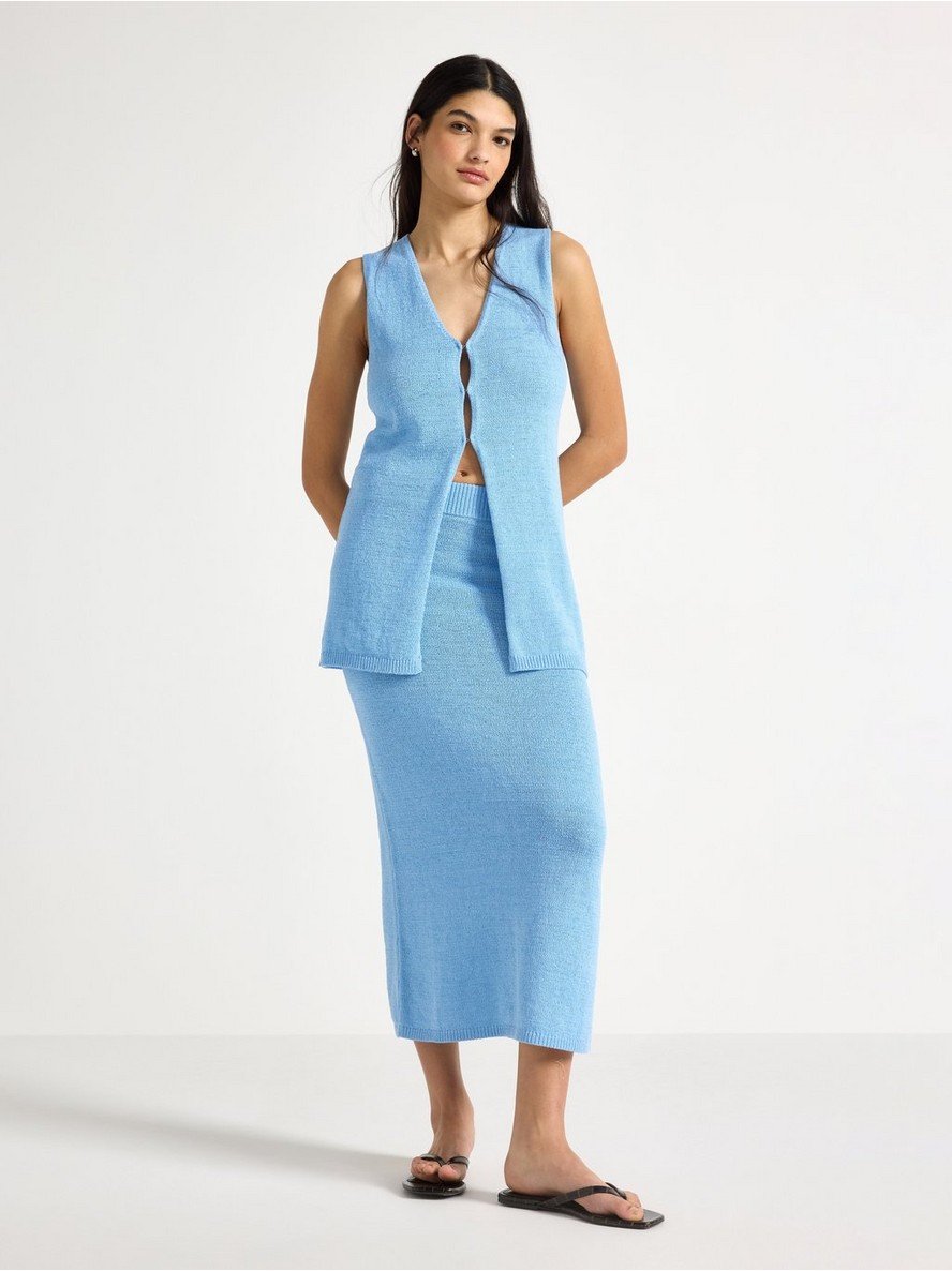 Knitted midi skirt - 3010597-7278