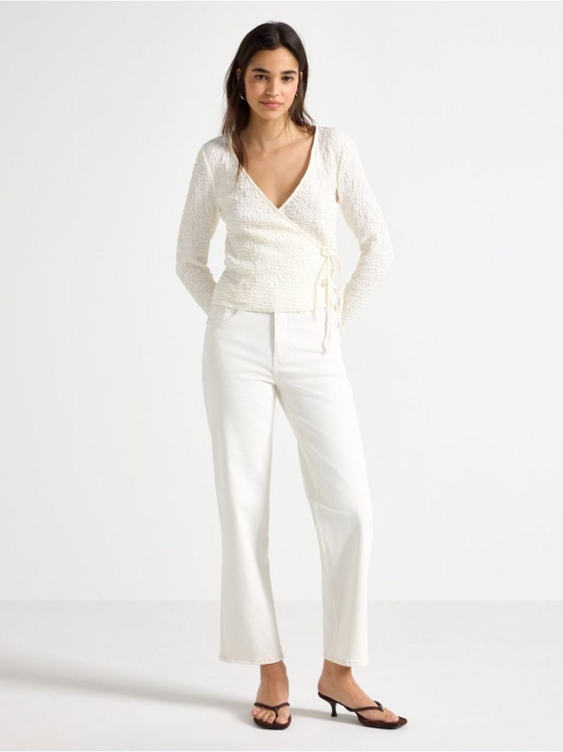 Long-sleeved wrap top - 3010667-7862