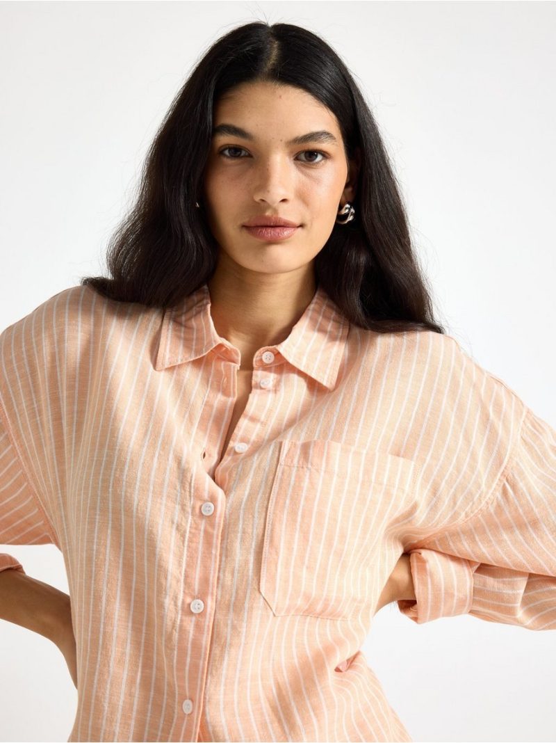 Shirt in linen blend - 3010721-7875