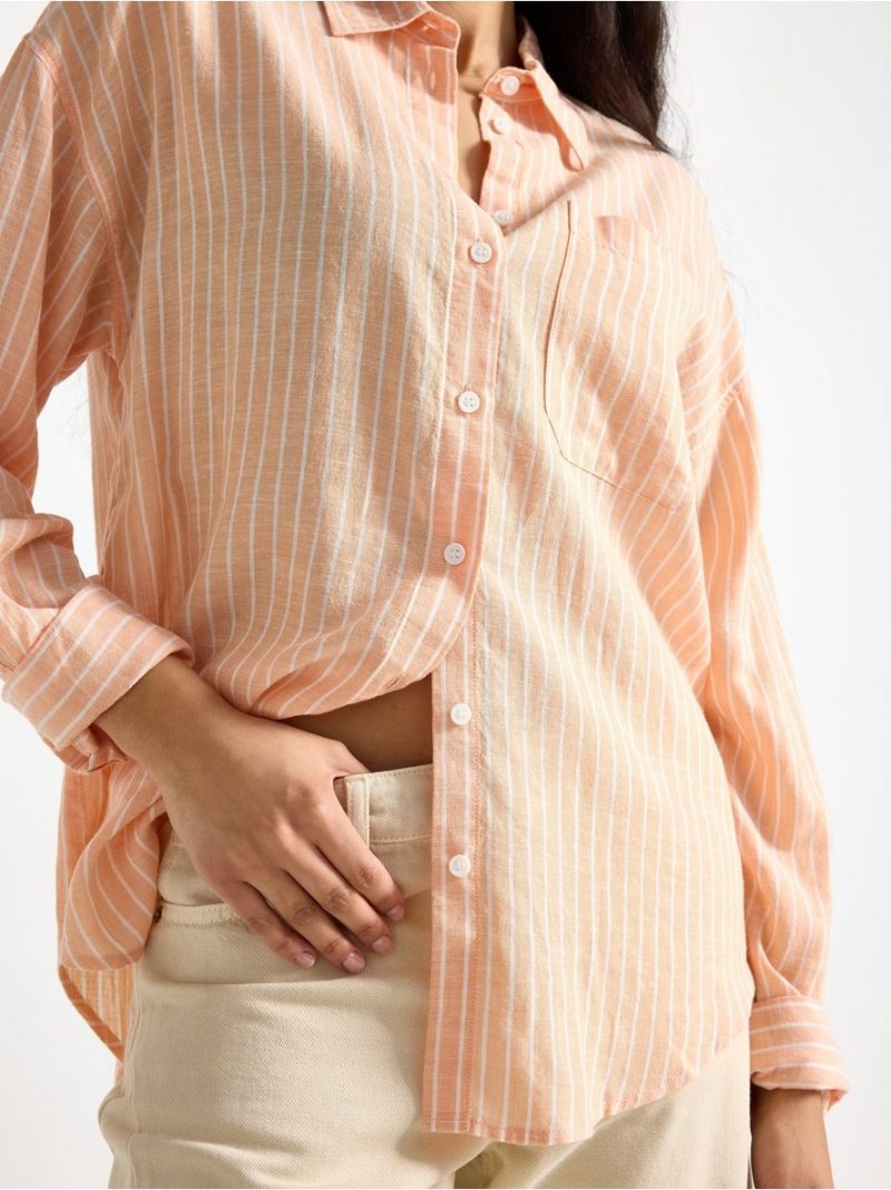 Shirt in linen blend - 3010721-7875