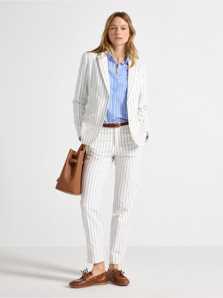 Trousers in linen blend - 3010729-300