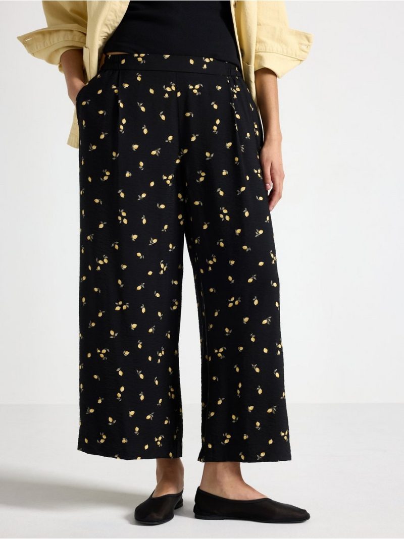 WIDE cropped trousers - 3010784-80