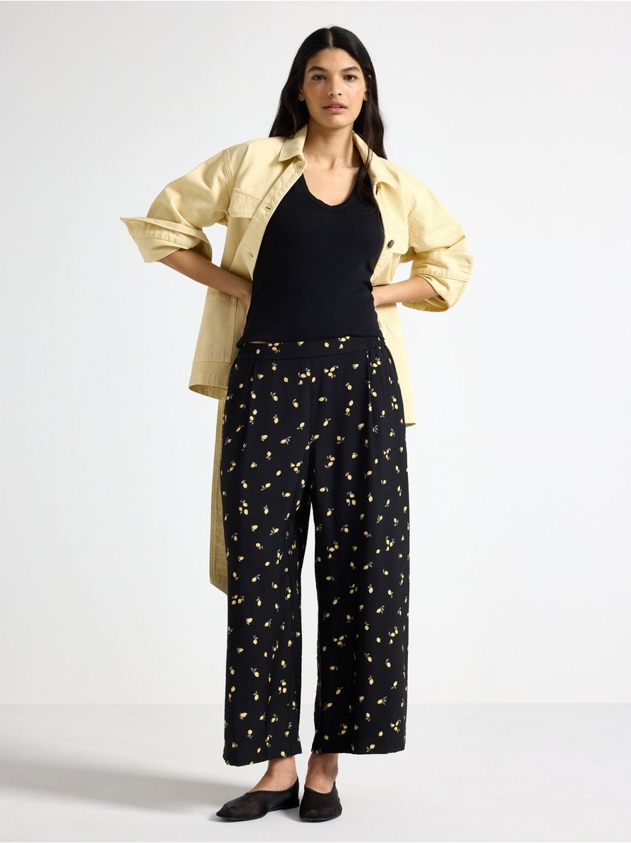 WIDE cropped trousers - 3010784-80
