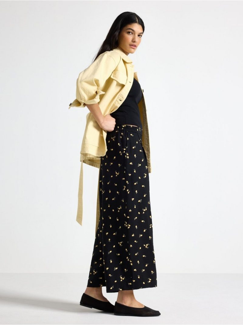 WIDE cropped trousers - 3010784-80