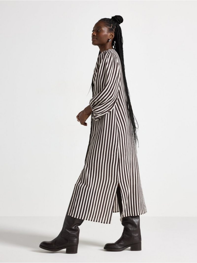 Long-sleeved midi dress - 3010816-8117