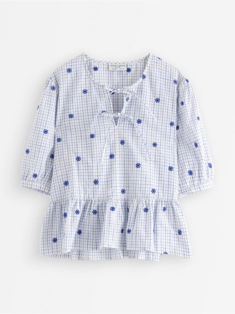 Blouse with tie details - 3010838-7343