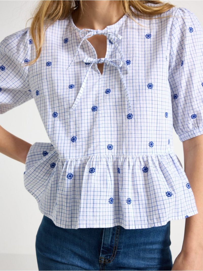 Blouse with tie details - 3010838-7343