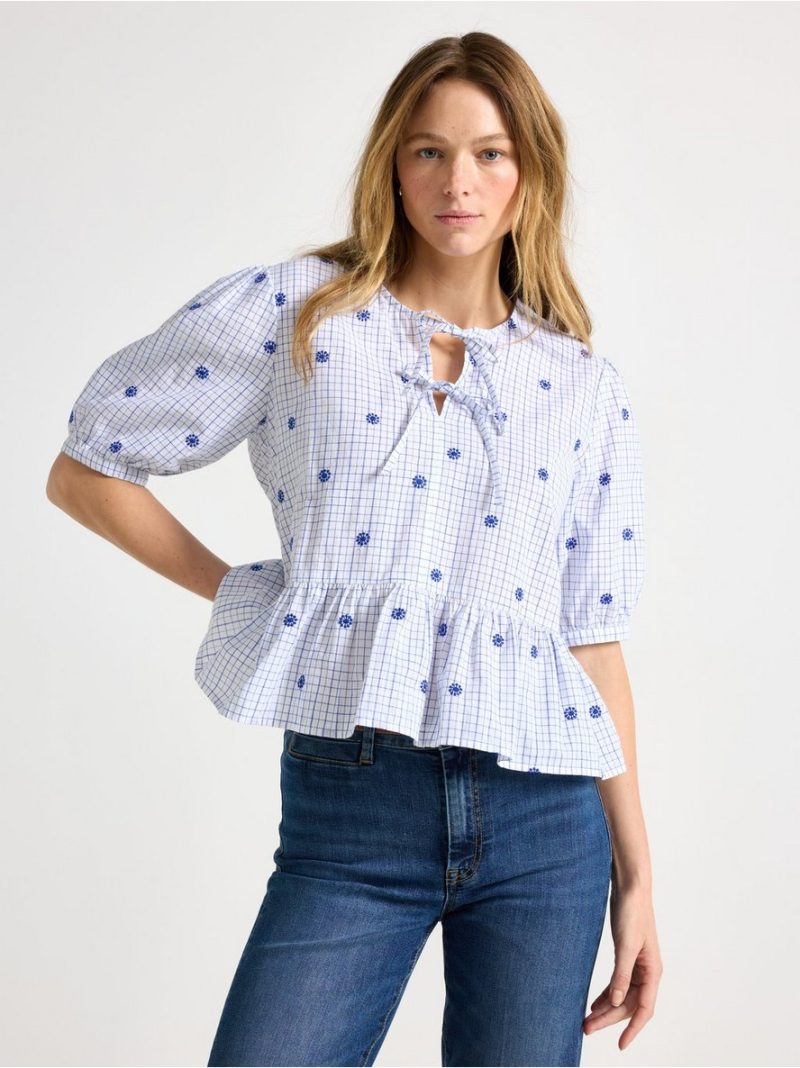 Blouse with tie details - 3010838-7343