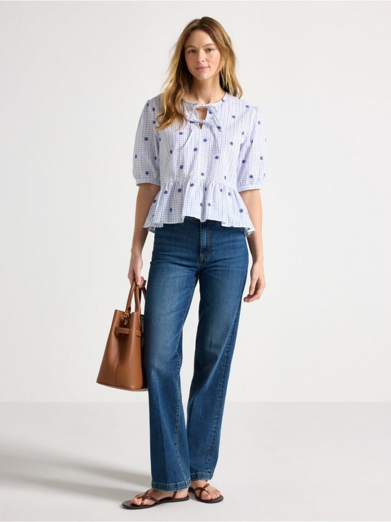 Blouse with tie details - 3010838-7343