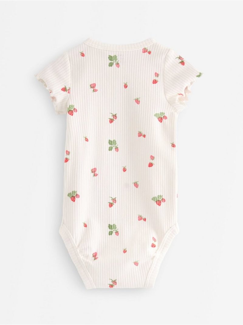 Ribbed bodysuit with short sleeve - 3010951-325