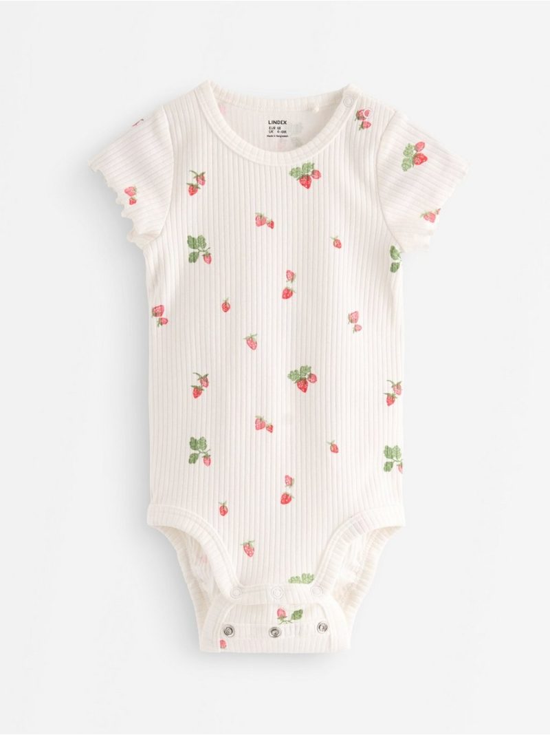 - Ribbed bodysuit with short sleeve Ribbed bodysuit with short sleeve - 3010951-325