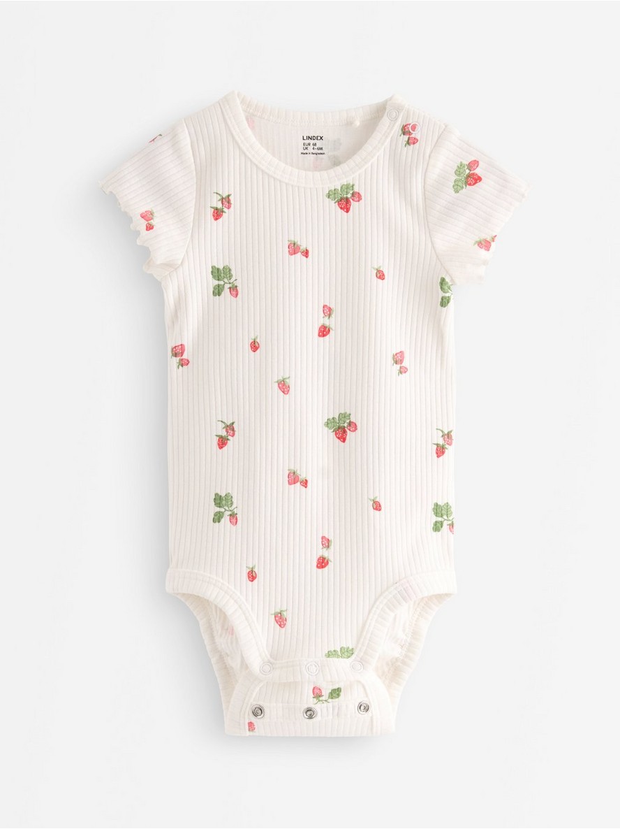 Ribbed bodysuit with short sleeve - 3010951-325