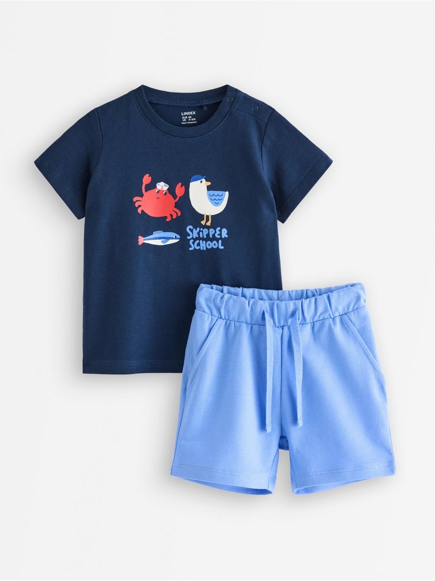 Set - t-shirt and sweat shorts - 3010969-6842