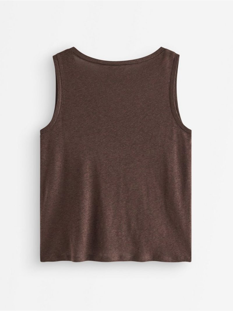 Tank top in linen blend - 3010982-1863