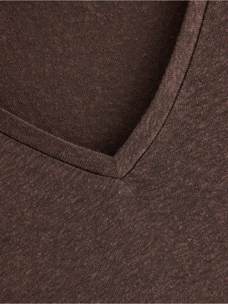 Tank top in linen blend - 3010982-1863