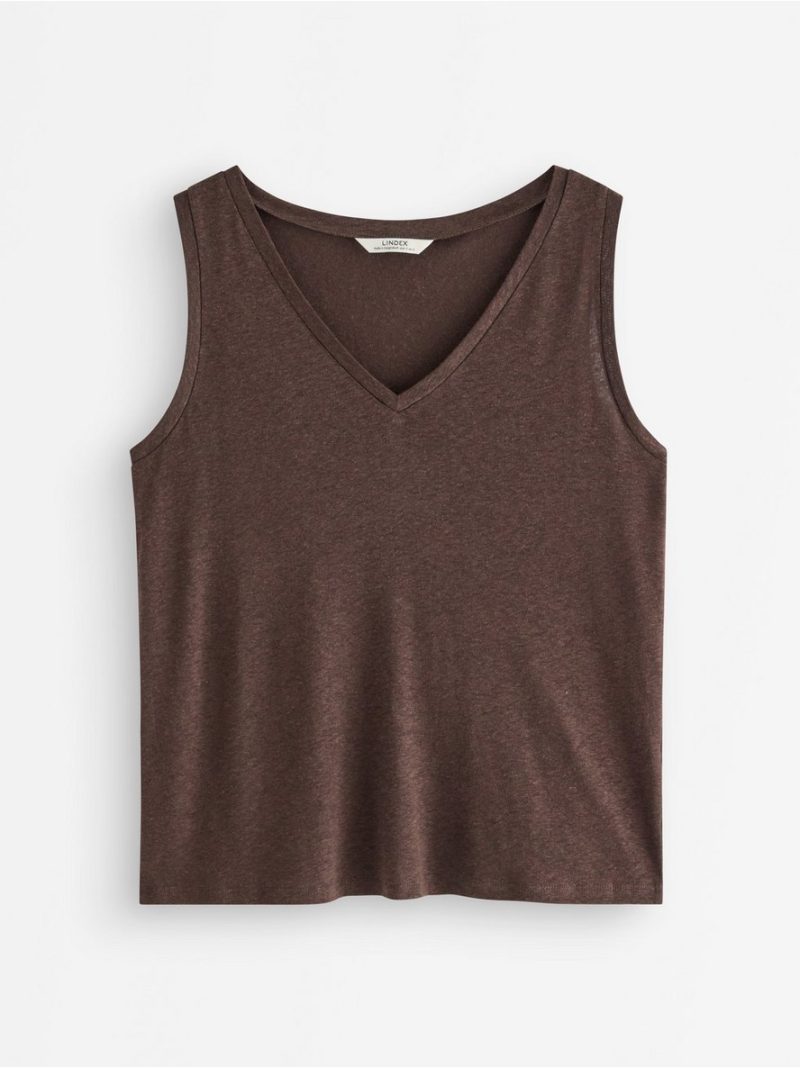 - Tank top in linen blend Tank top in linen blend - 3010982-1863