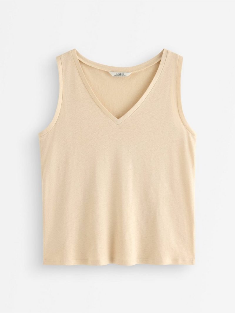 - Tank top in linen blend Tank top in linen blend - 3010982-8671
