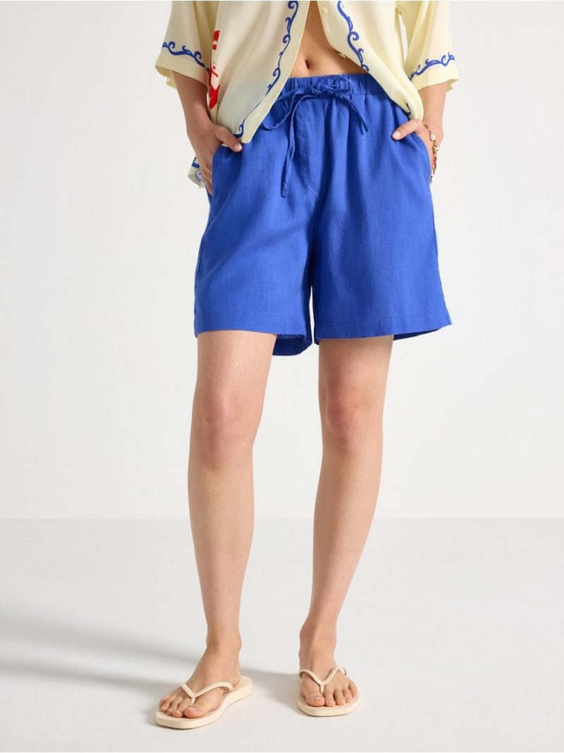 Shorts in linen blend - 3011072-7343