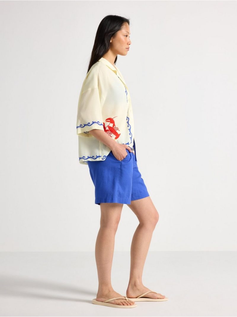 Shorts in linen blend - 3011072-7343