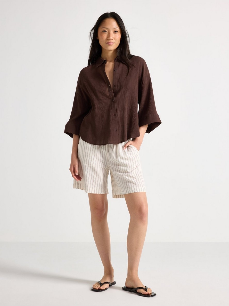 Shorts in linen blend - 3011072-7862