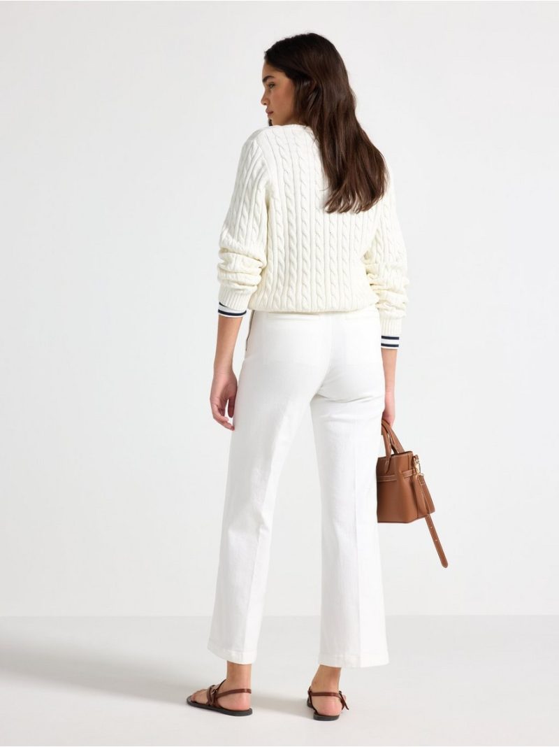Wide trousers with cropped length - 3011105-300