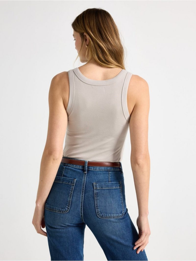 Ribbed tank top - 3011464-4344