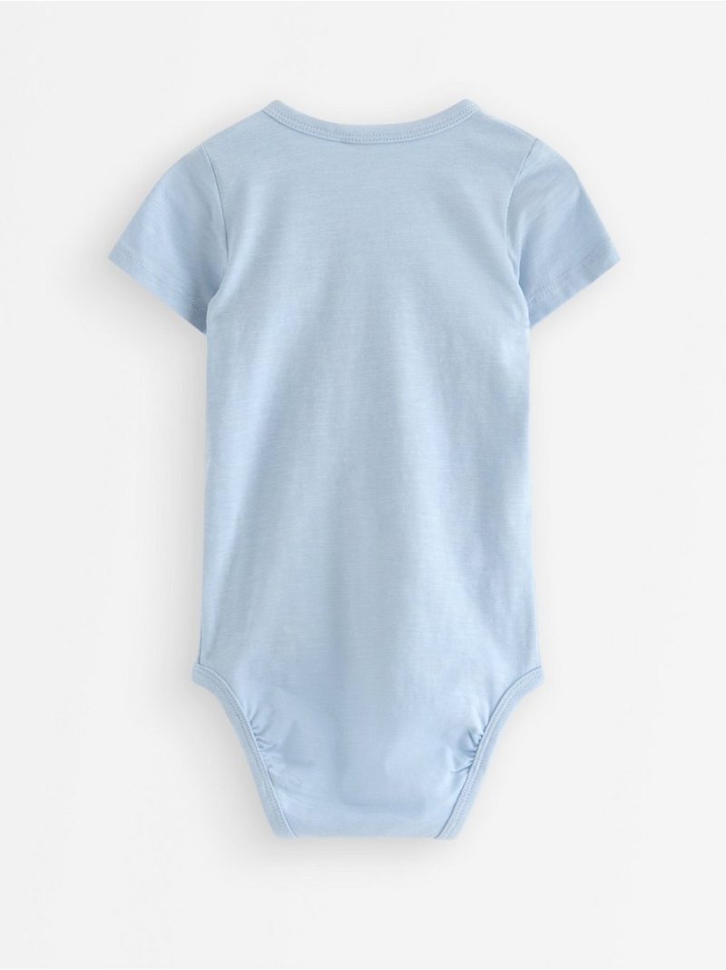 Short-sleeved wrap bodysuit in slub jersey - 3011771-6584