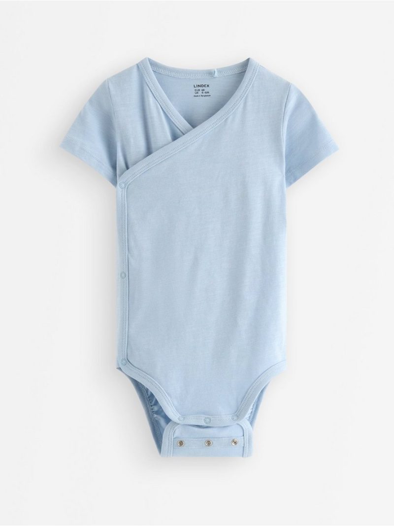 - Short-sleeved wrap bodysuit in slub jersey Short-sleeved wrap bodysuit in slub jersey - 3011771-6584