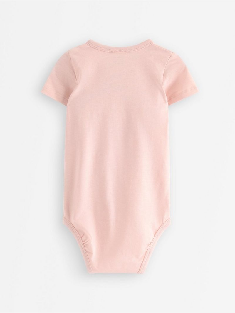 Short-sleeved wrap bodysuit in slub jersey - 3011771-7491