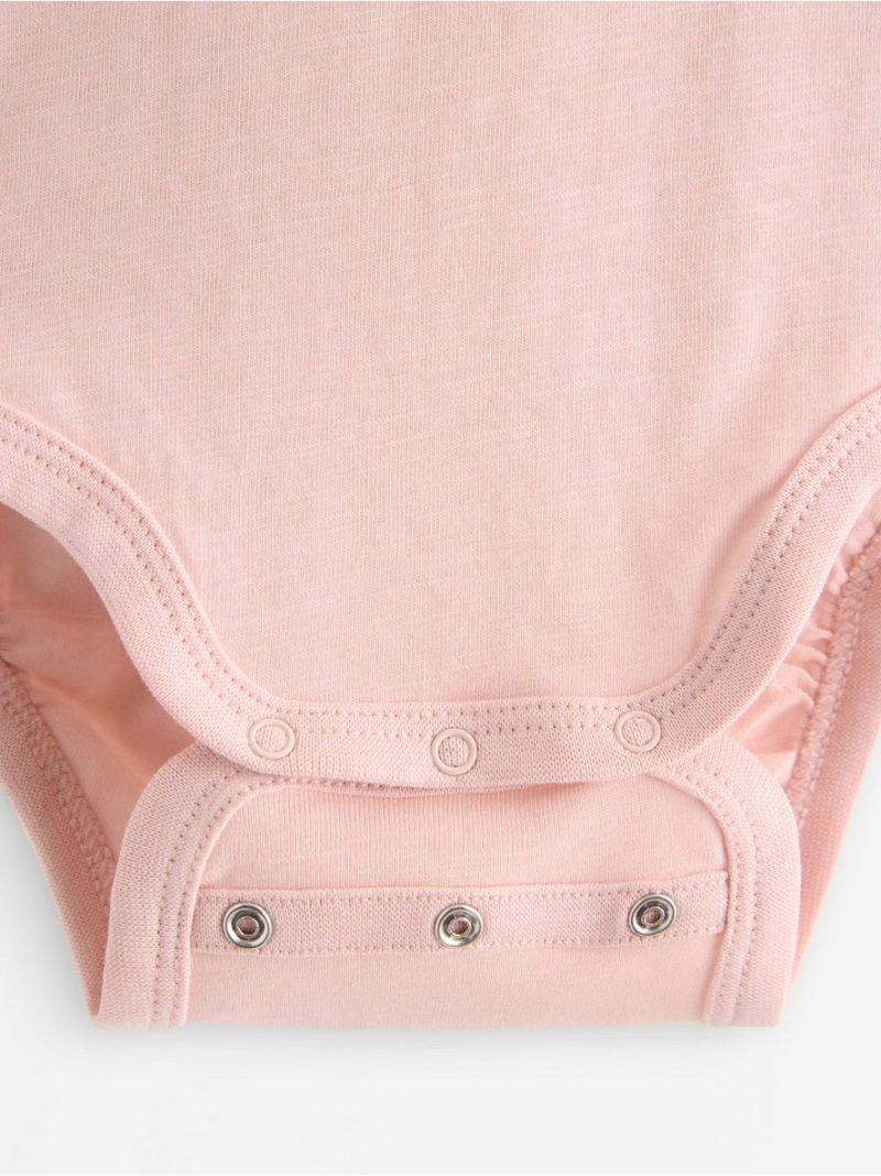 Short-sleeved wrap bodysuit in slub jersey - 3011771-7491