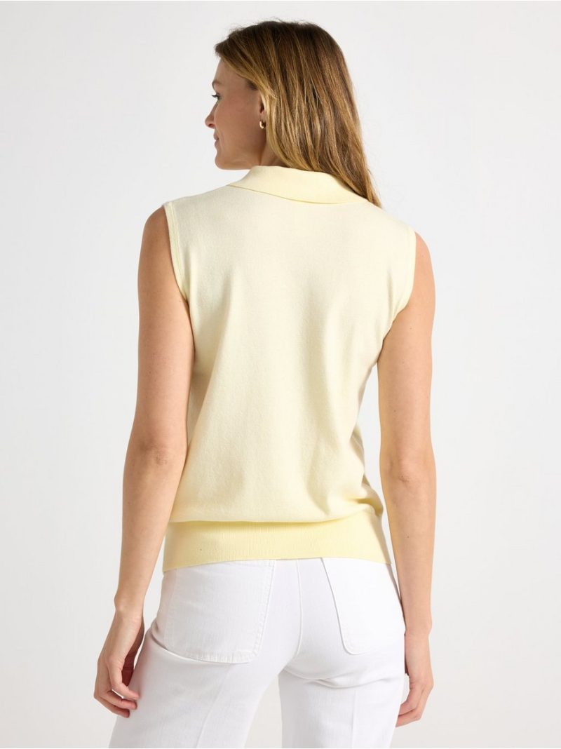 Fine-knit sleeveless top - 3012267-9655