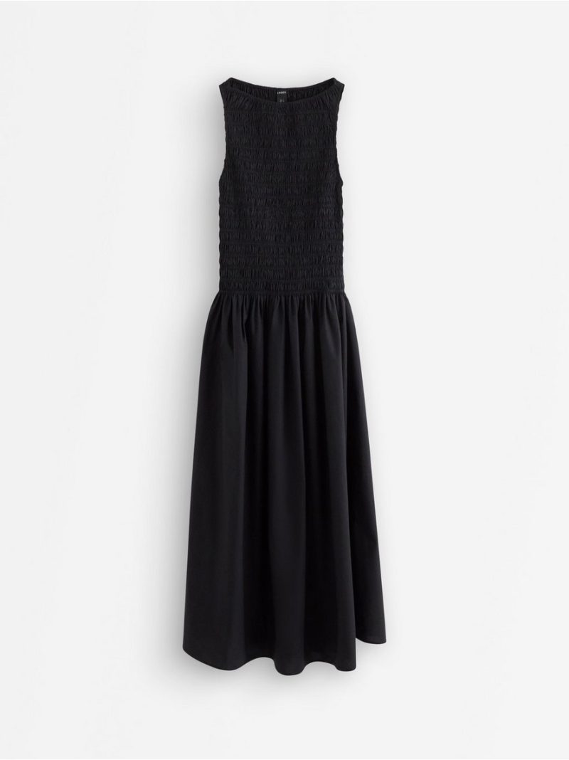 Sleeveless midi dress with smock - 3007611-80