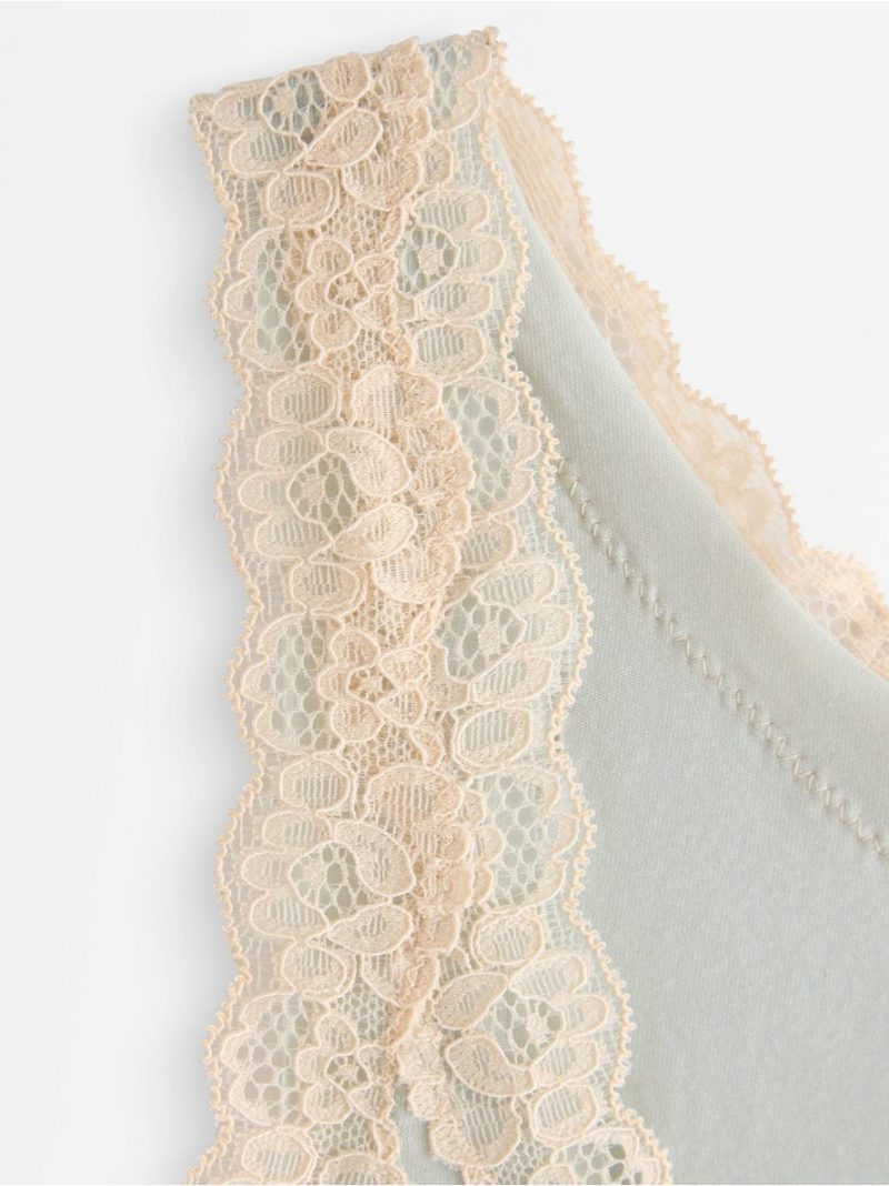 Camisole with lace trim - 3009745-7502