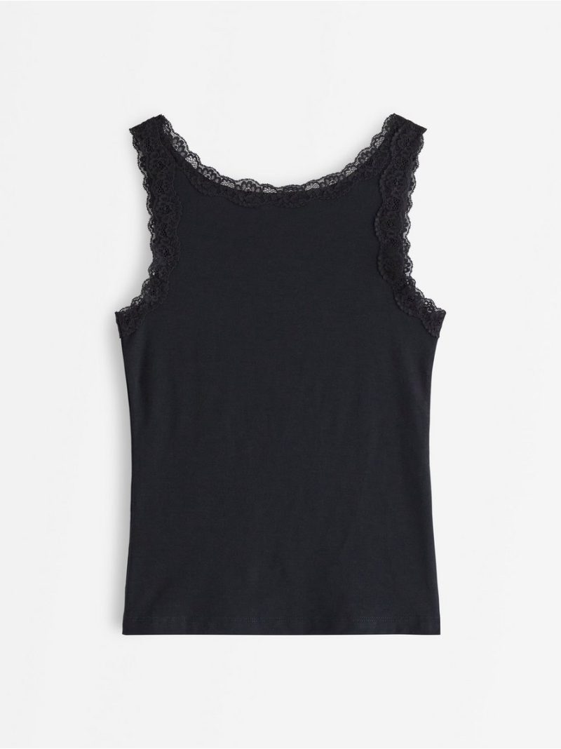 Camisole with lace trim - 3009745-80