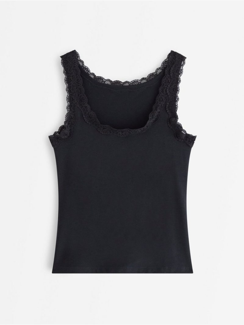 Camisole with lace trim - 3009745-80
