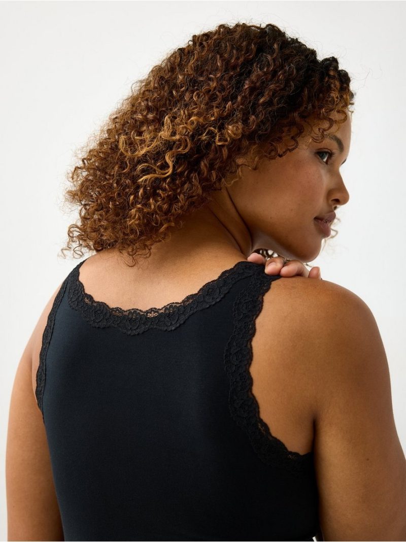 Camisole with lace trim - 3009745-80