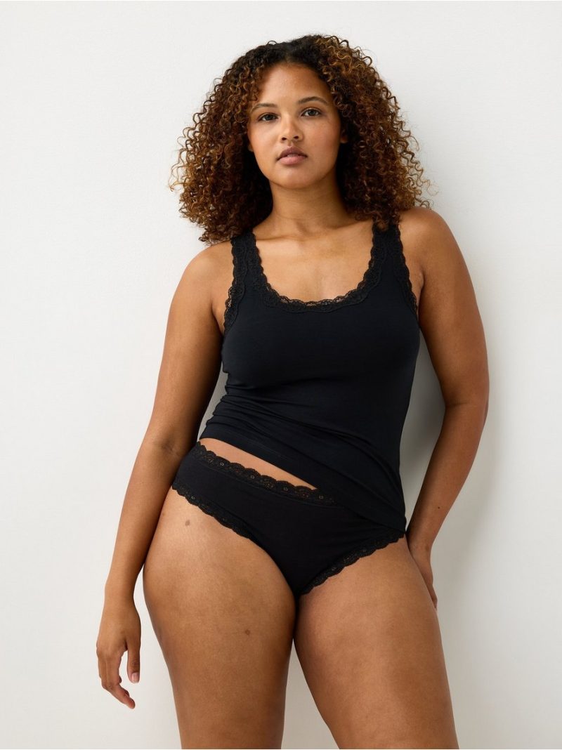 Camisole with lace trim - 3009745-80
