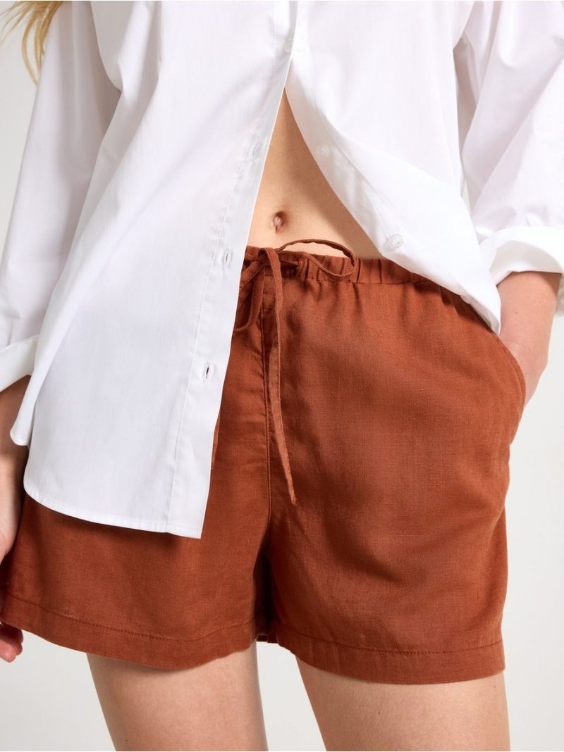 Shorts in linen blend - 3009970-1802