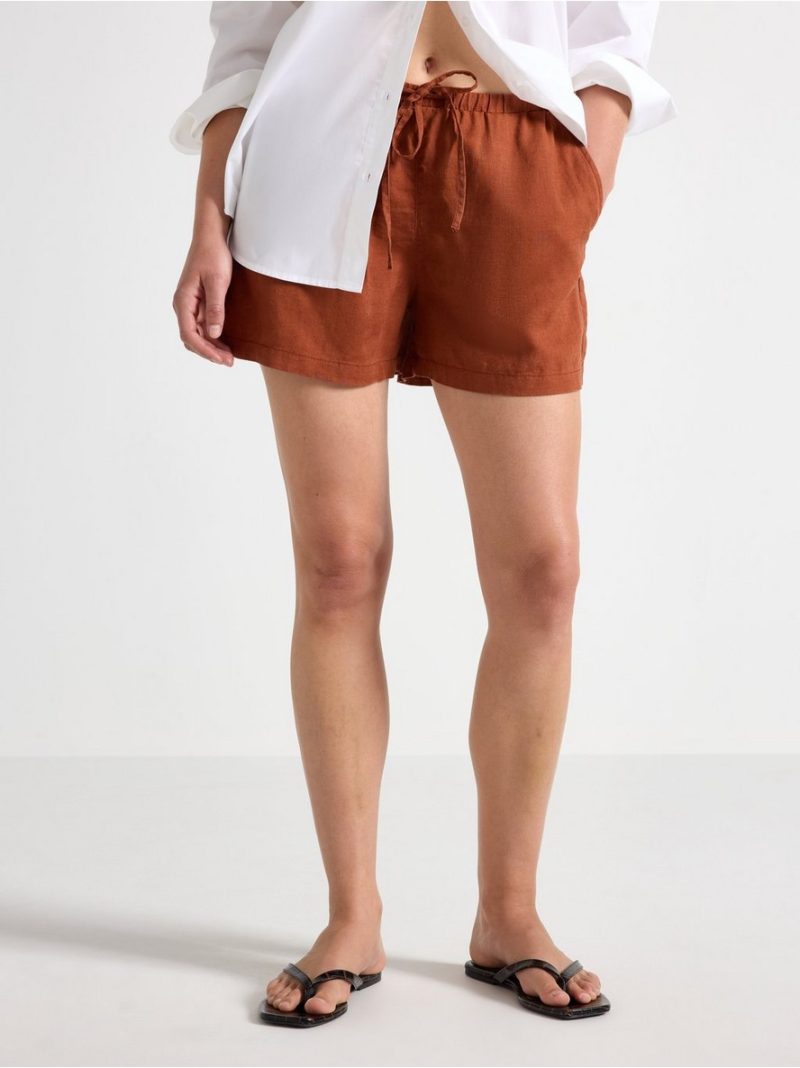 Shorts in linen blend - 3009970-1802