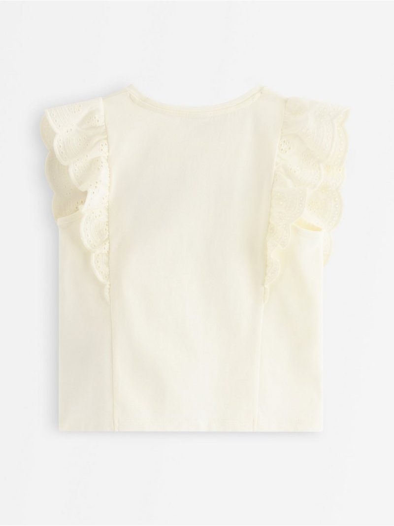 Sleeveless top with frills - 3010208-325