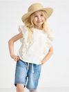 Sleeveless top with frills - 3010208-325