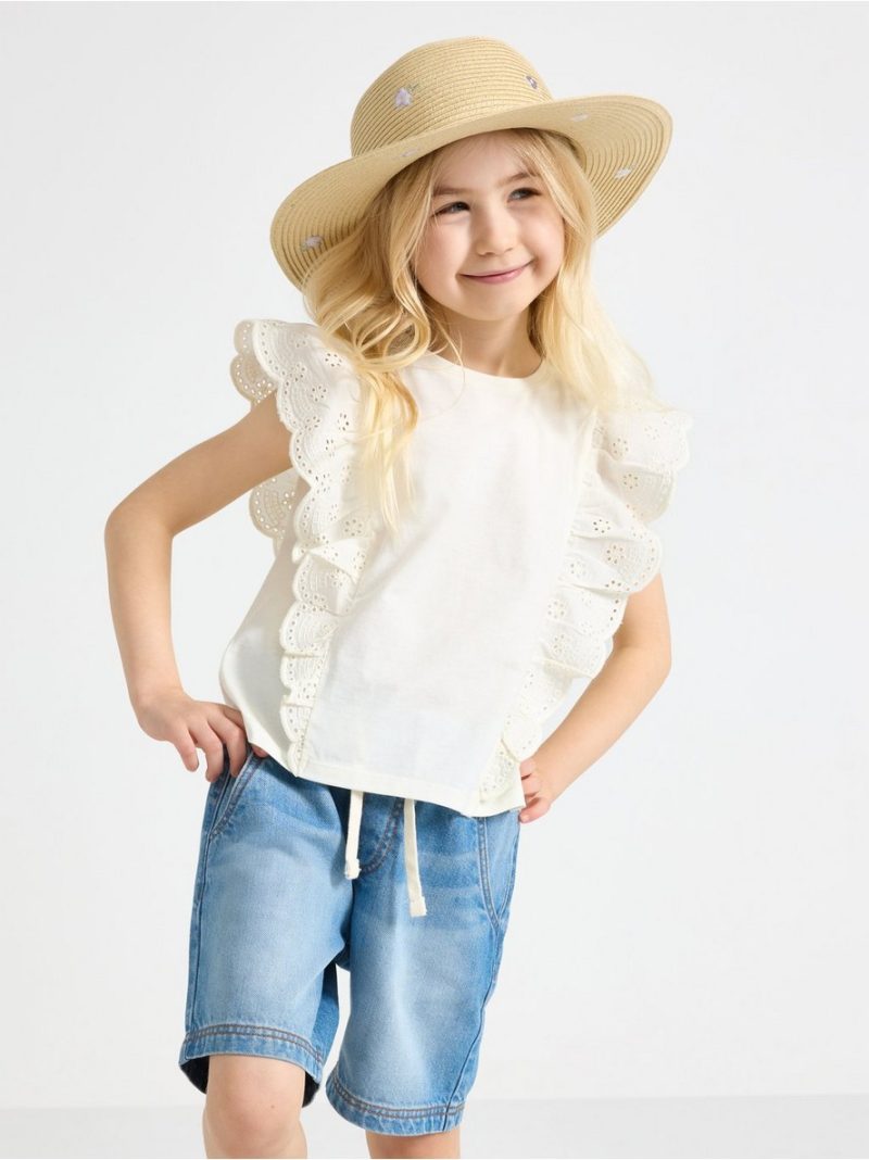 - Sleeveless top with frills Sleeveless top with frills - 3010208-325