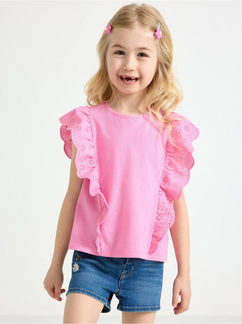 - Sleeveless top with frills Sleeveless top with frills - 3010208-3644